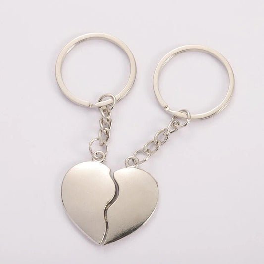 Love Heart Couple Keychains
